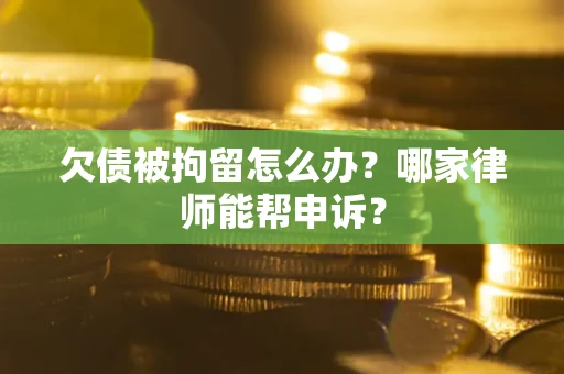 武汉欠债被拘留怎么办？哪家律师能帮申诉？